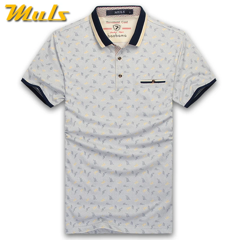 Мужская рубашка поло в английском стиле летняя трендовая короткая высокого