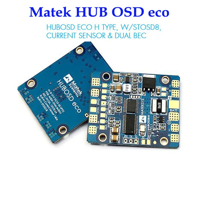 Matek HUBOSD eco H распределительный блок питания OSD PDB Датчик тока W/BEC 5V & 12V для