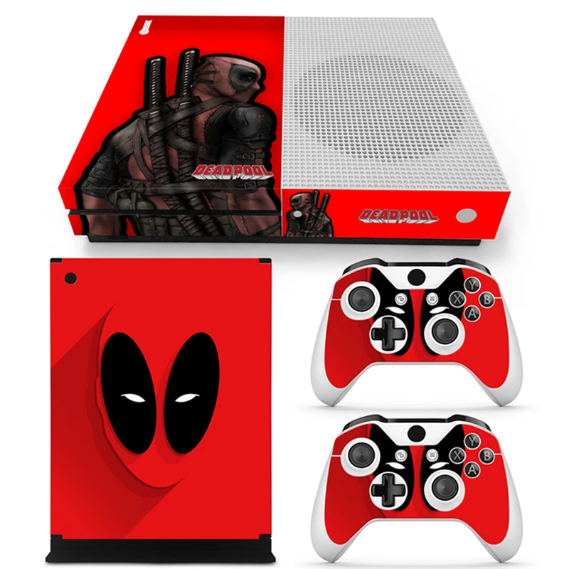 Виниловая защитная накладка Deadpool наклейка на кожу для Xbox One S тонкая консоль + 2