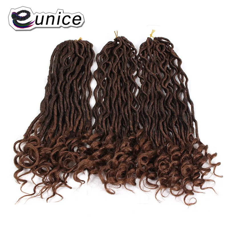20 дюймов Faux locs Curly End крючком коса Омбре волосы для наращивания с волокном