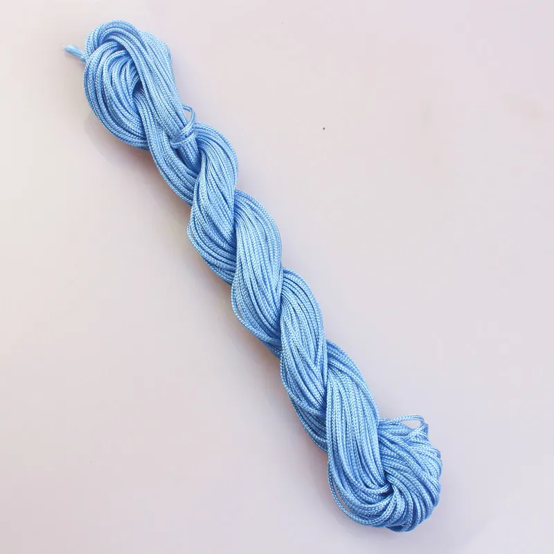 Ligth Blue 23 Цвета 1 мм китайские узлы нейлоновый шнур Шамбала Макраме шнур Бисероплетение для изготовления браслета - Цвет: Ligth Blue