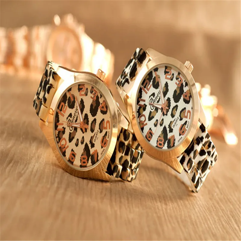 Reloj Mujer 2018 часы Для женщин модные унисекс Женева Leopard силиконовые желе гель