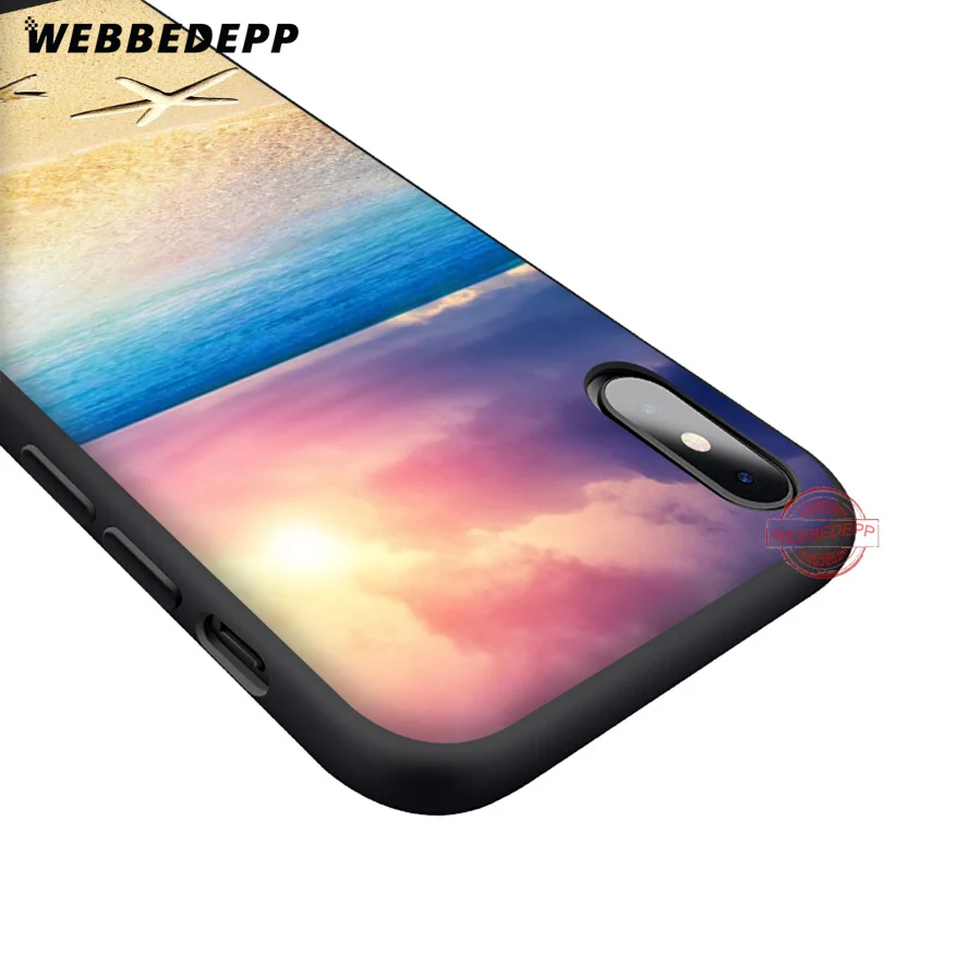 Мягкий силиконовый чехол WEBBEDEPP Blue Wood Seashells Sea Star для iPhone 8 7 6S 6 Plus 11 Pro XS Max XR X 5 5S SE |