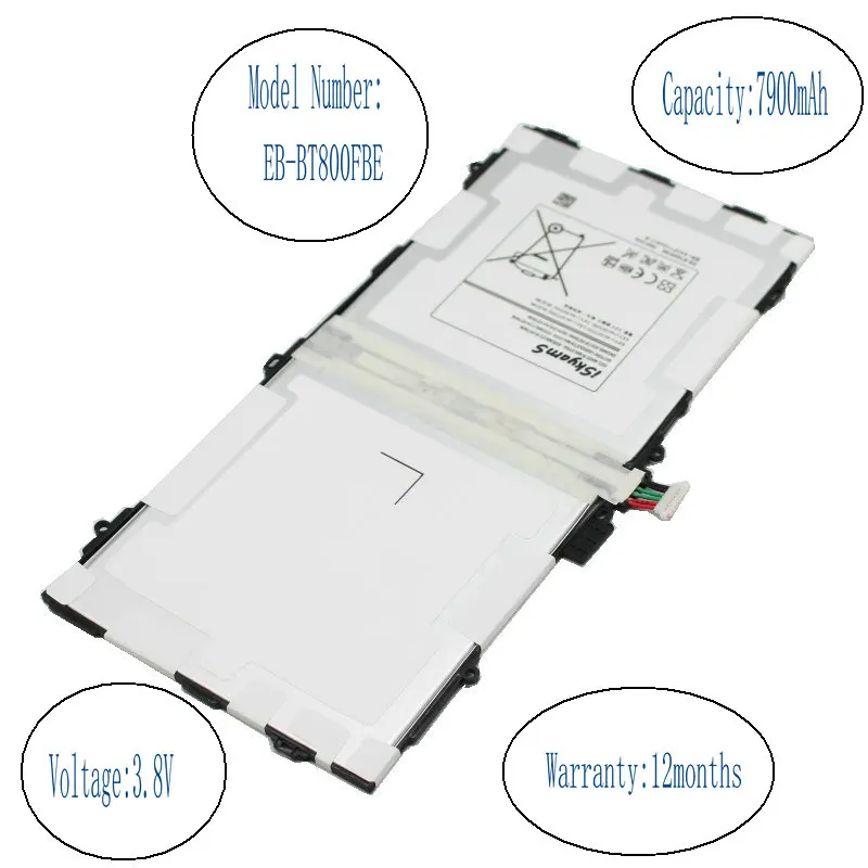 1x7900 мА/ч EB BT800FBE запасная батарея для Samsung Galaxy Tablet Tab S 10 5 &quotSM T800 SM T801 T805 T807 T807A