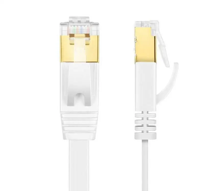 Cat7 Ethernet с плоским экраном экранированным (STP) без Snagless Rj45 соединительный сетевой