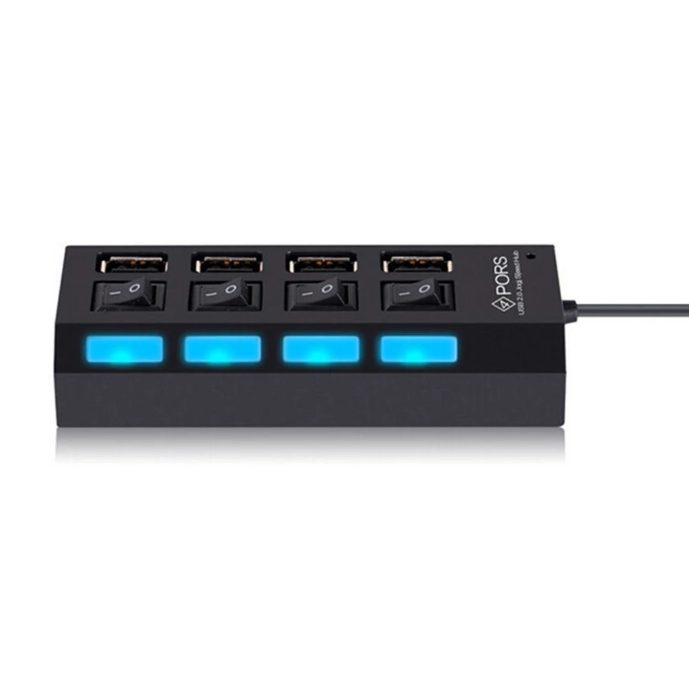 USB 2 0 4 порта Портативный Мини Высокоскоростной 480 Мбит/с вкл/выкл переключатель