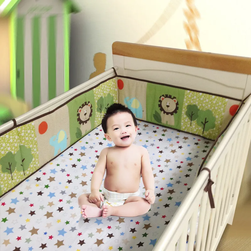4 шт. Детские хлопковые Бамперы для кроватки|baby crib bumper|crib bumperbaby breathable bumper |