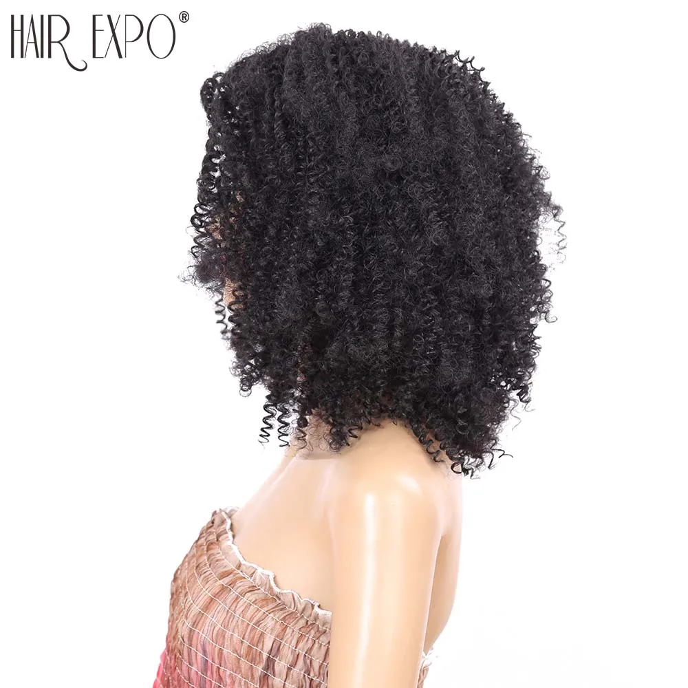 Кудрявый вьющийся парик Hair Expo City синтетические волосы короткие передние парики