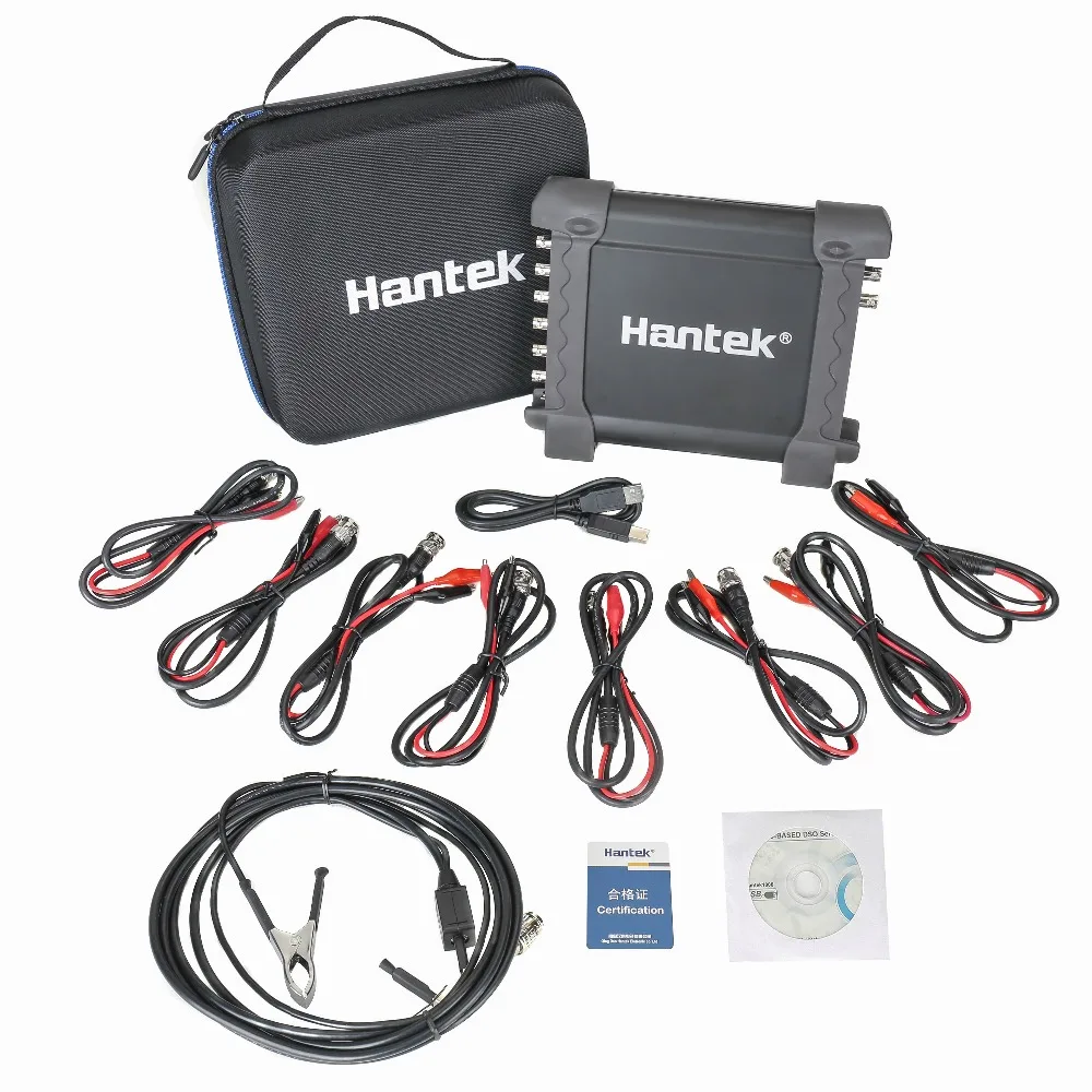 Hantek 1008c автомобильный осциллограф/DAQ/Программируемый ручной 8 канальный USB