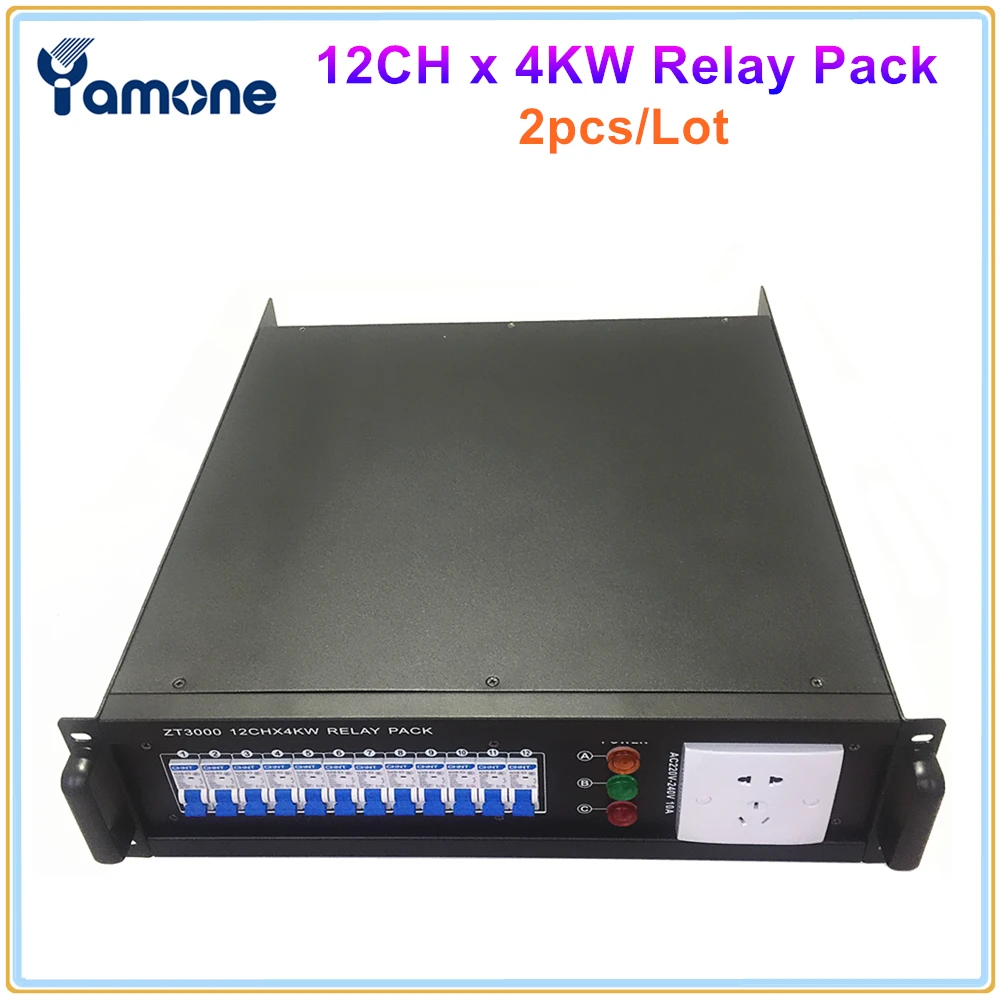 

2pc/Lot Stage Light 12CH x 4KW Power Supply Management Power Pack 12 Channels Power Relay Pack Desk