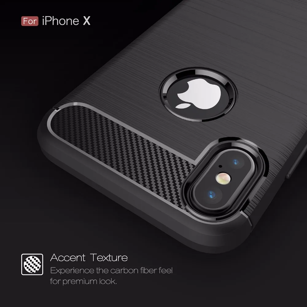 Углеродного волокна чехол для телефона iphone 6 Apple 7 6s 5 5S SE плюс мягкой щеткой из