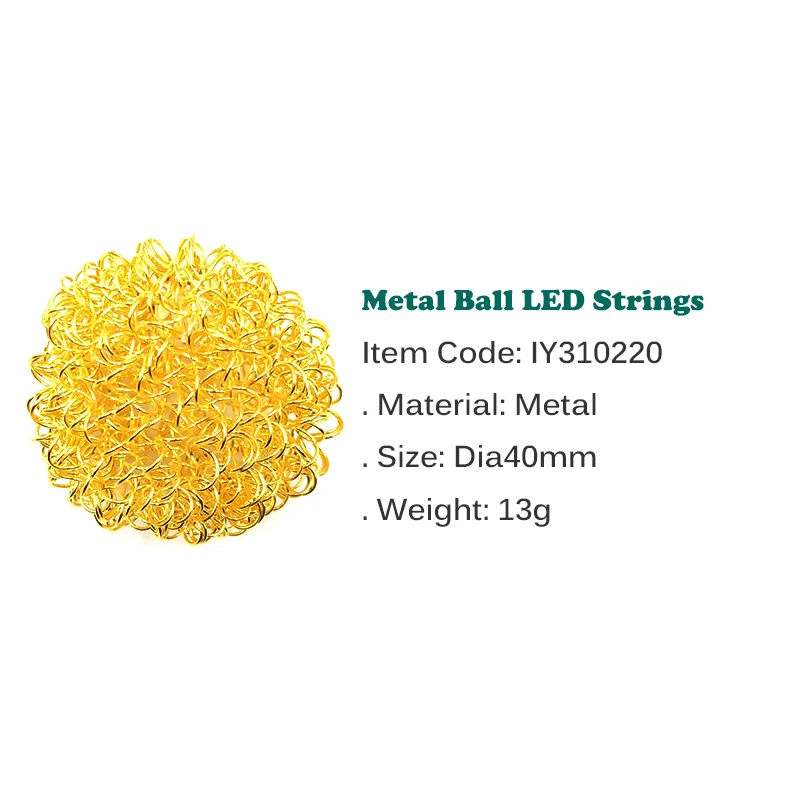 Wedding Ball LED String Lighting Holiday Party AA power Fairy Lights Metal Balls decortaive lamp for Indoor Decoration IY310220 | Лампы и