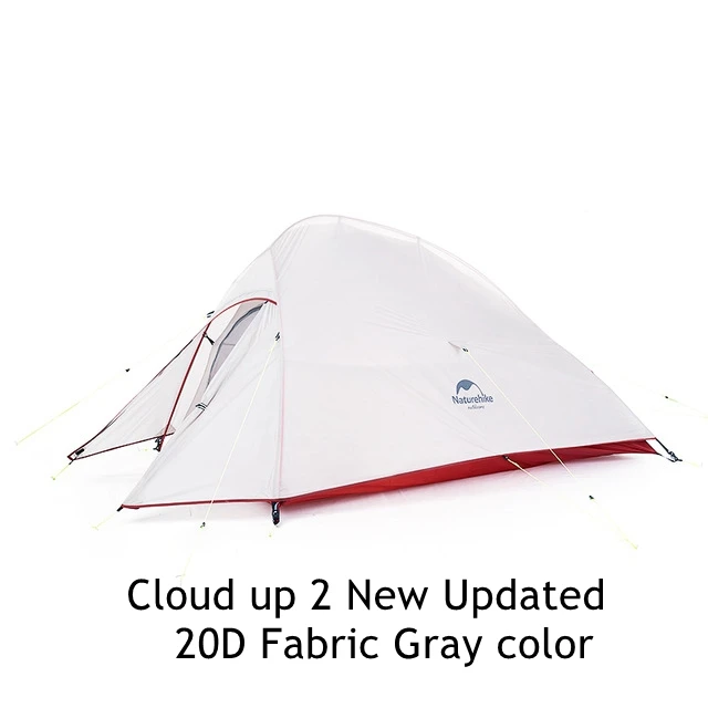 Naturehike Cloud UP обновленная палатка 1 2 3 человек свободно стоящая 20D силиконовая двухслойная Сверхлегкая походная палатка - Цвет: Cloudup2 New Gray