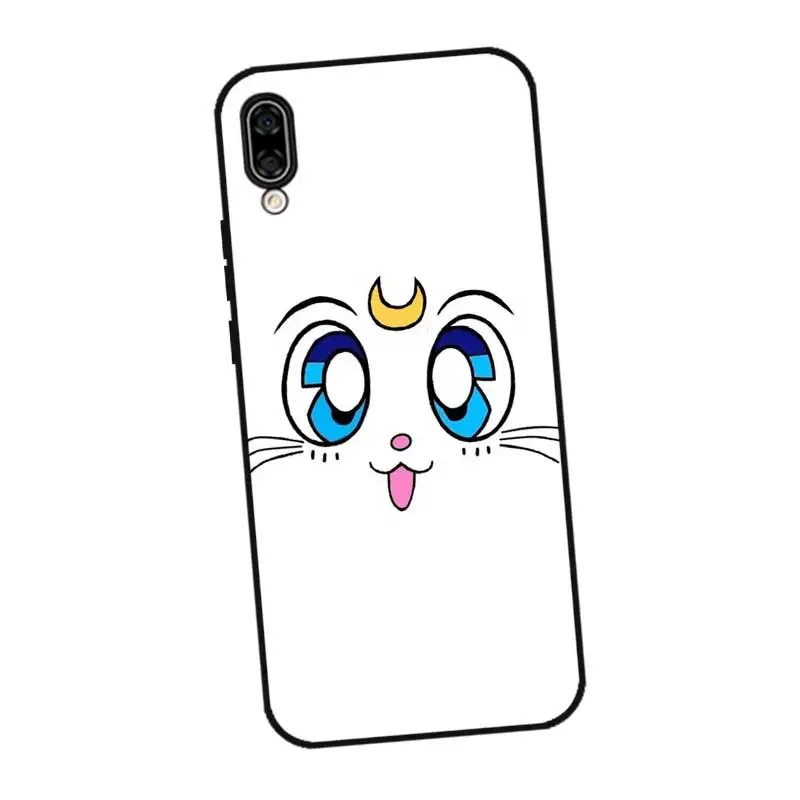 P191 Sailor Moon Lovely Black Silicone Case Cover For Huawei Honor 8C 8X 9 10 20i V10 V20 Note10 Max Lite Magic2 |