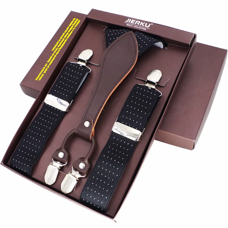 Модные мужские подтяжки 4 зажима из искусственной кожи регулируемые Y Back ligas Tirantes