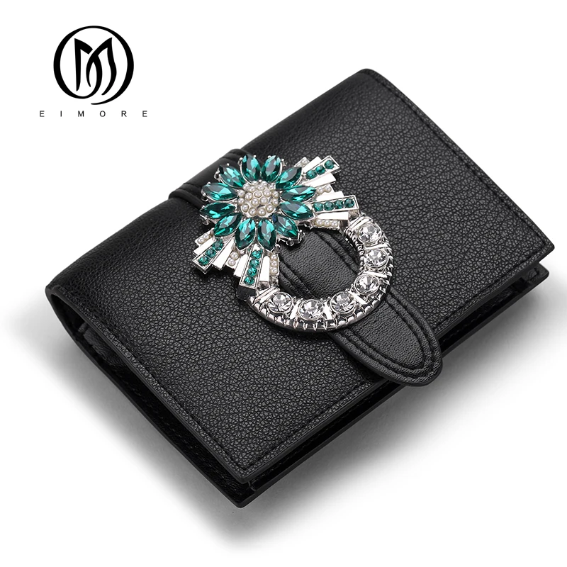 Женский кошелек EIMORE из натуральной кожи Роскошный дизайнерский короткий с