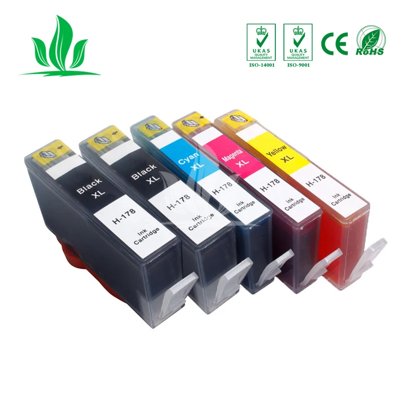 5 X чернильный картридж совместимый с HP 178 XL hp178 для hp Photosmart B109 B110 B210 C309 | Компьютеры