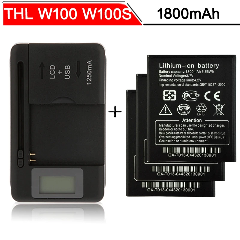 3 шт. 1800 мАч W100 Аккумулятор для THL W100S качественная батарея аккумулятор AKKU +