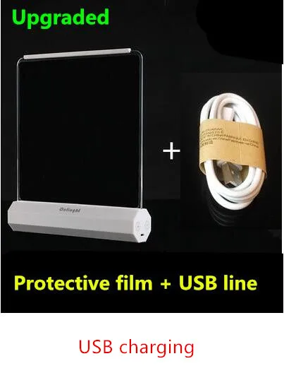 Креативный Ночной светильник с зарядкой от usb, плоская светодиодная лампа, защита глаз для обучения, сенсорный светильник для чтения, Регулируемая Гибкая лампа для книг - Испускаемый цвет: C      chargeable