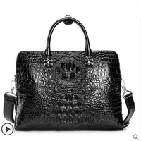 ouluoer crocodile men handbag male luxury bag casual thai leather business high volume luxury briefcase