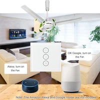 euus wifi smart ceiling fan switch app remote timer and speed control compatible with alexa and google home no hub required