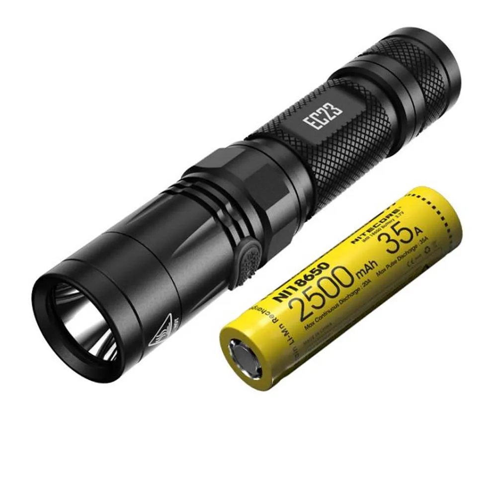 Светодиодный фонарик NITECORE EC23 CREE XHP35 HD E2 светодиодный Макс 255 лм расстояние луча м 8