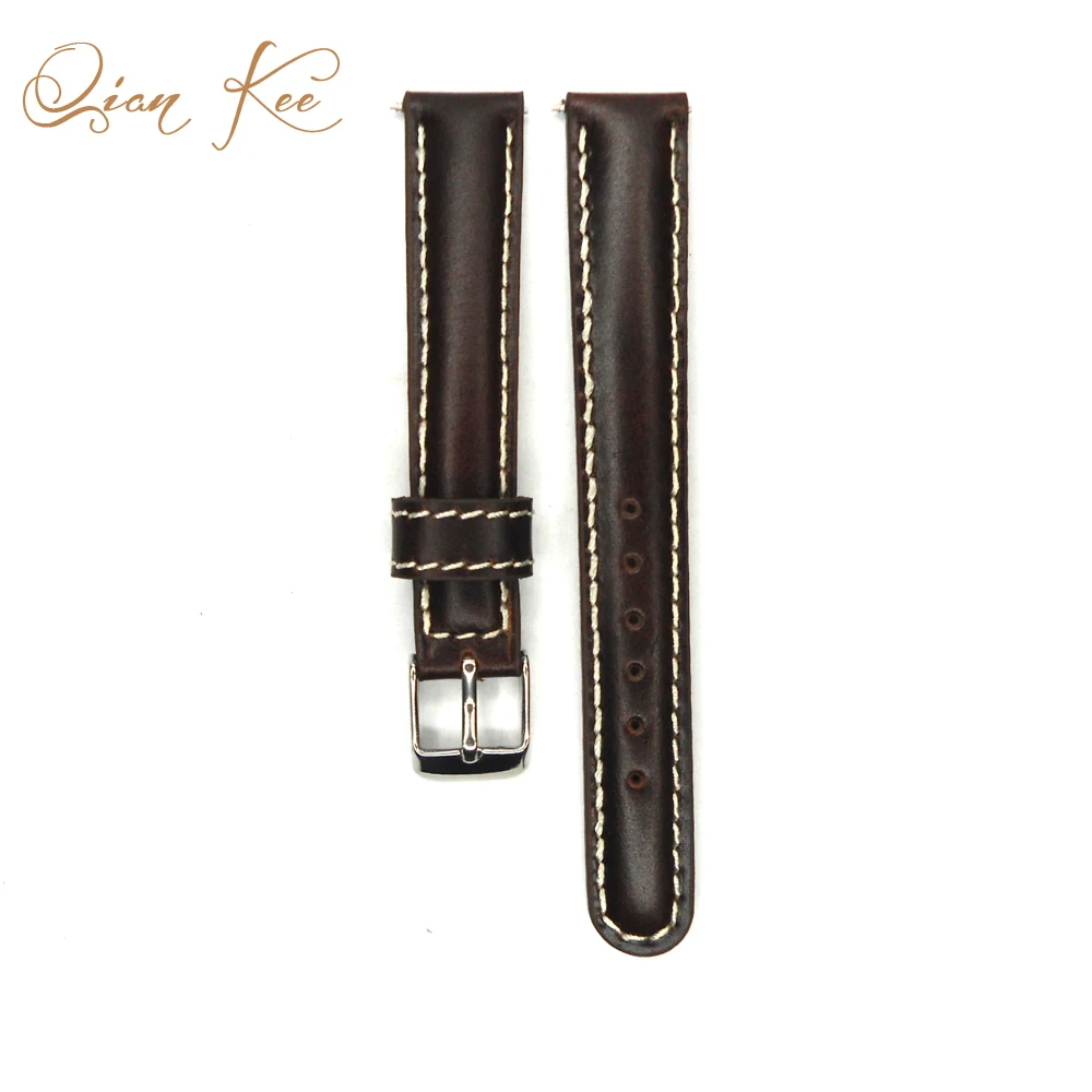 Ремешок для часов YQI из натуральной кожи итальянский винтажный браслет наручных