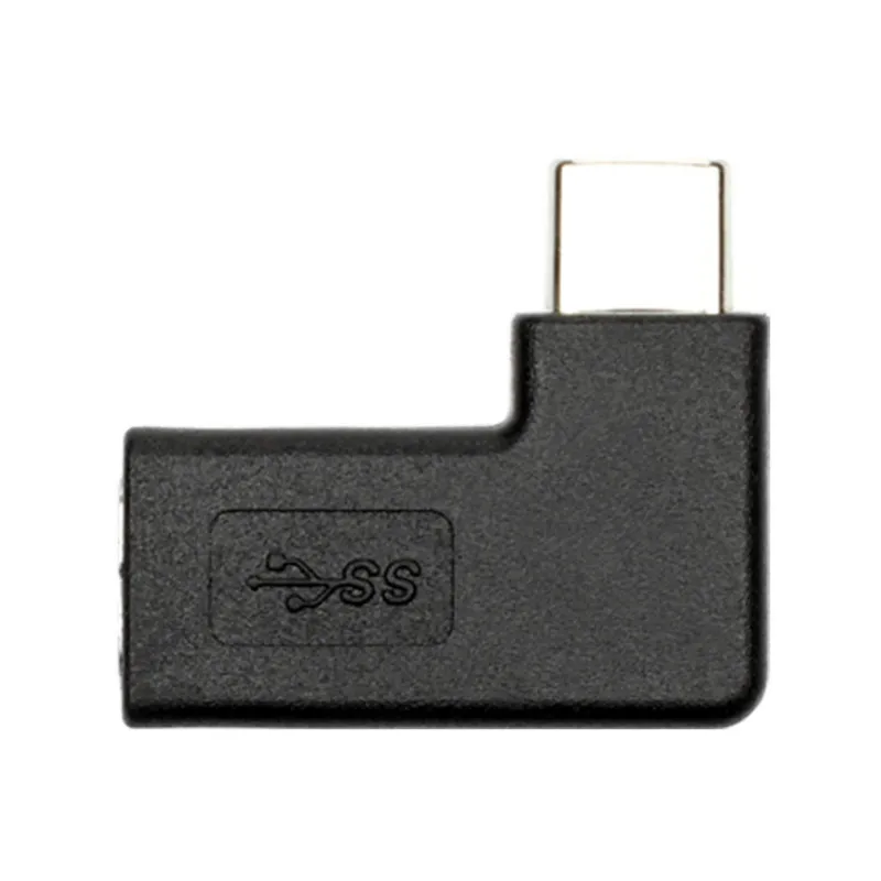 L Тип usb Тип C к type-C адаптер быстрой зарядки до 10 Гбит/с мужчин и женщин 90 градусов USB-C для samsung S8 S9 OnePlus 5