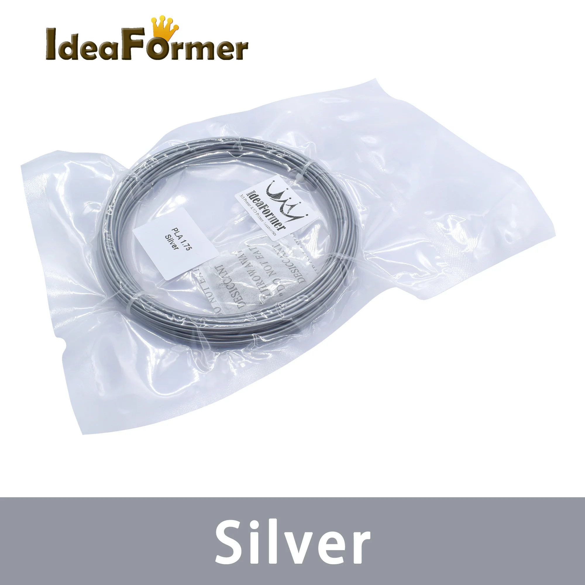 Silver 10 метров PLA 1,75 мм нити печатные материалы пластик для 3d принтера экструдер аксессуары с ручкой 22 цвета Варианты - Цвет: Silver