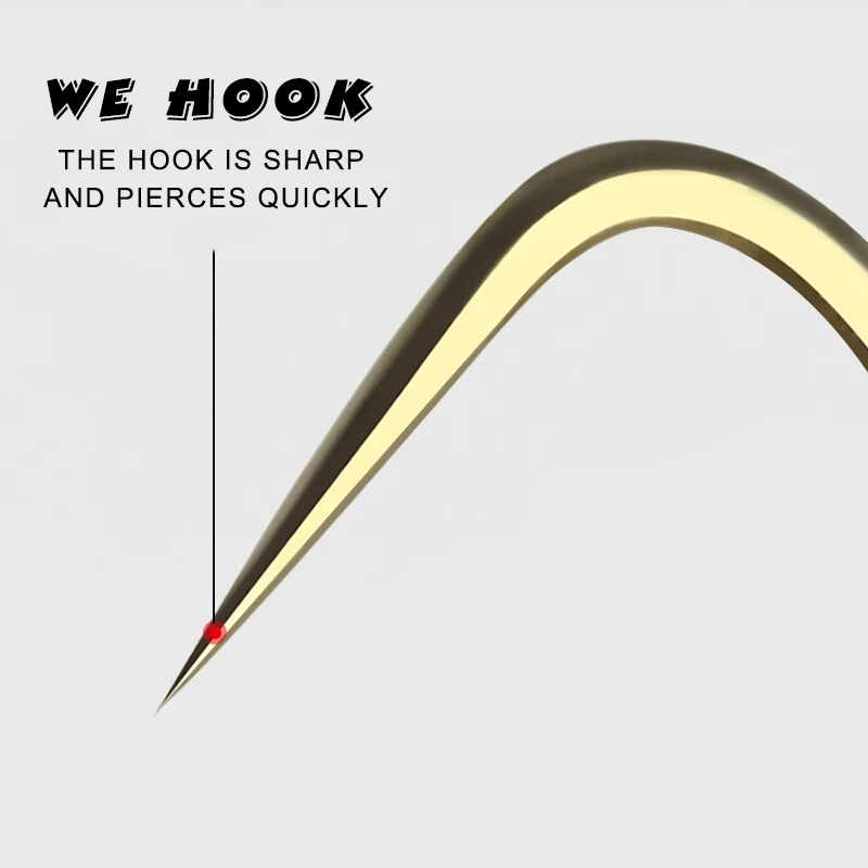 YNKOO 50pcs Fishing Hooks Tackle Fishhooks Fine Sliver Long-Handled Crucian Carp Sleeve Box For Wild | Спорт и развлечения