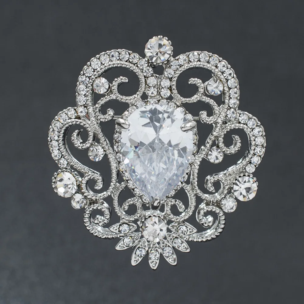 

Rhinestone Crystal Classic Design Wedding Bridal Brooch Pin Broach For Woman Dress Shoes Accessories Jewelry BR112301