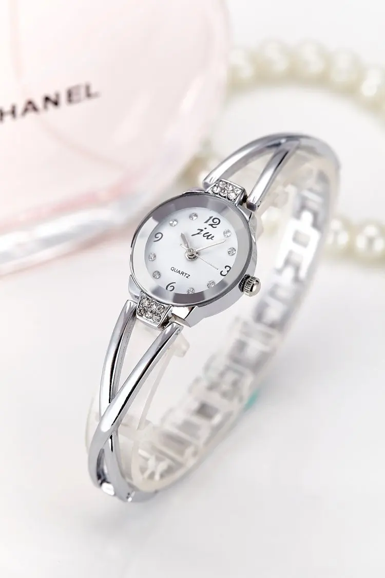 New Luxury Brand Quartz Watch Women Fashion Bracelet Watches Rhinestone Dress Stainless Steel Wristwatch reloj mujer Gift | Наручные часы