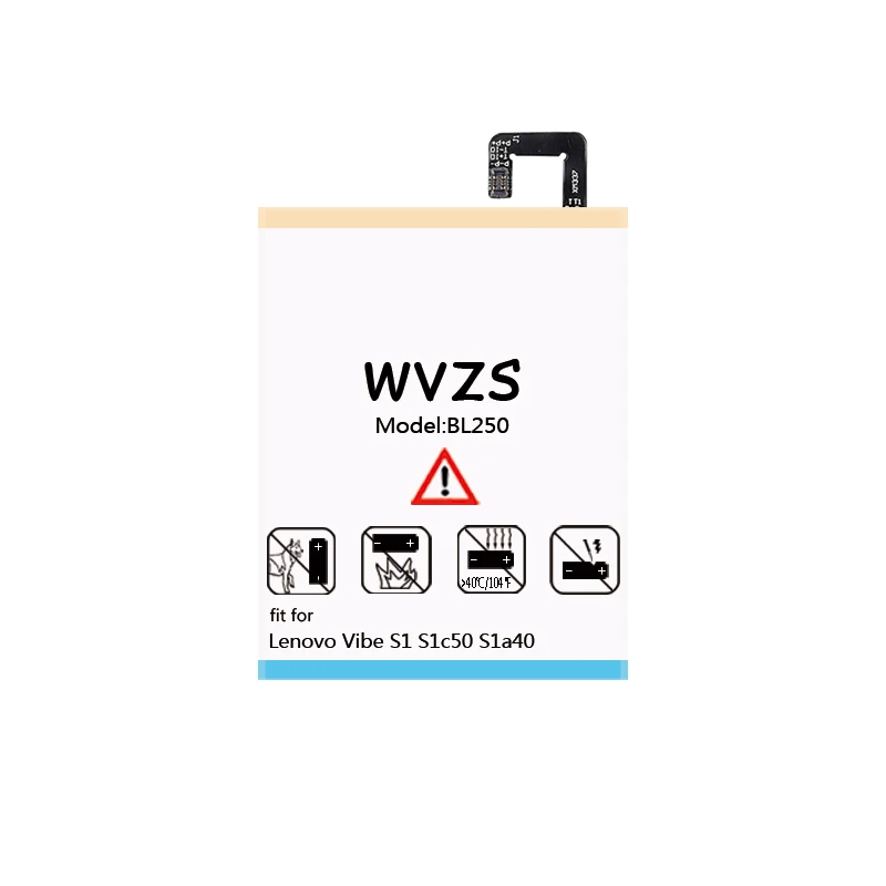 Wvzs 4000 мАч литий-полимерный аккумулятор BL250 для lenovo Vibe S1 S1a40 S1c50 Сменные
