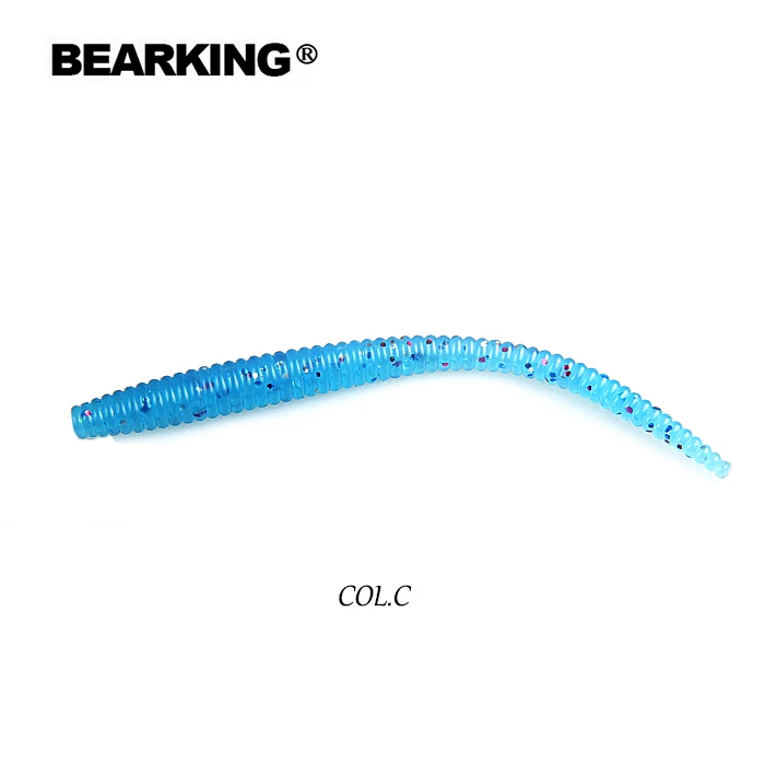 COL.C BEARKING Мягкая приманка черви 8 см 1,12g 20 шт./пакет рыболовные приманки Искусственные Силиконовые бас щука приманки Minnow Swimbait крючковый лов Пластик приманки - Цвет: COL.C