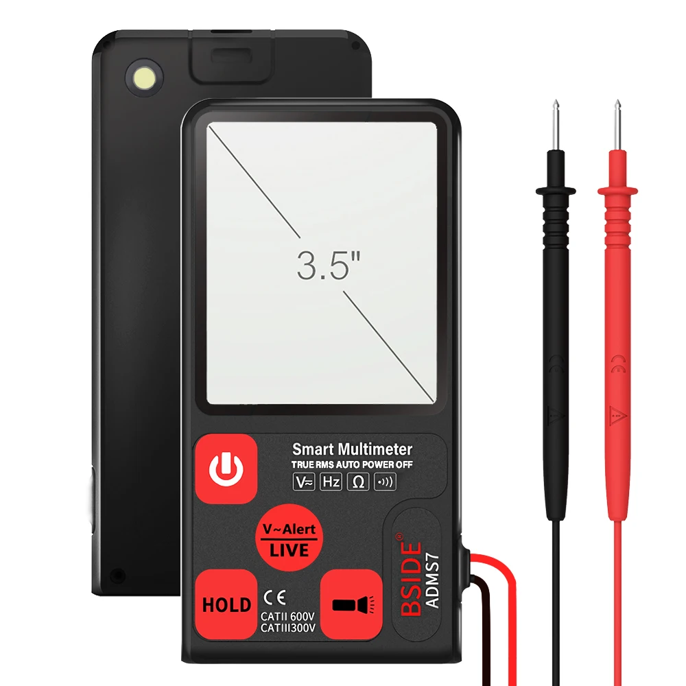 ADMS7 Smart 3.5'' Large LCD Digital Multimeter 3-Line Display Fully Auto-Range TRMS 6000 Counts DMM with Analog Bargraph |