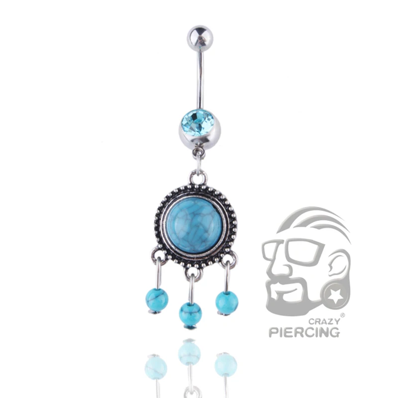 Модное кольцо для живота круглое с логотипом прозрачное со стразами