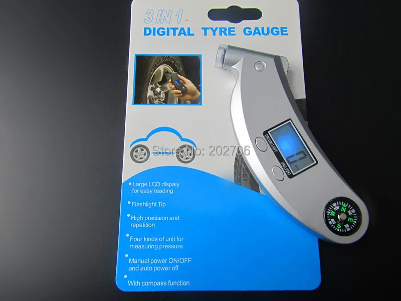 Цифровой датчик давления воздуха для автомобильных шин ACCUTIRE 100 PSI 3 в 1 измеритель