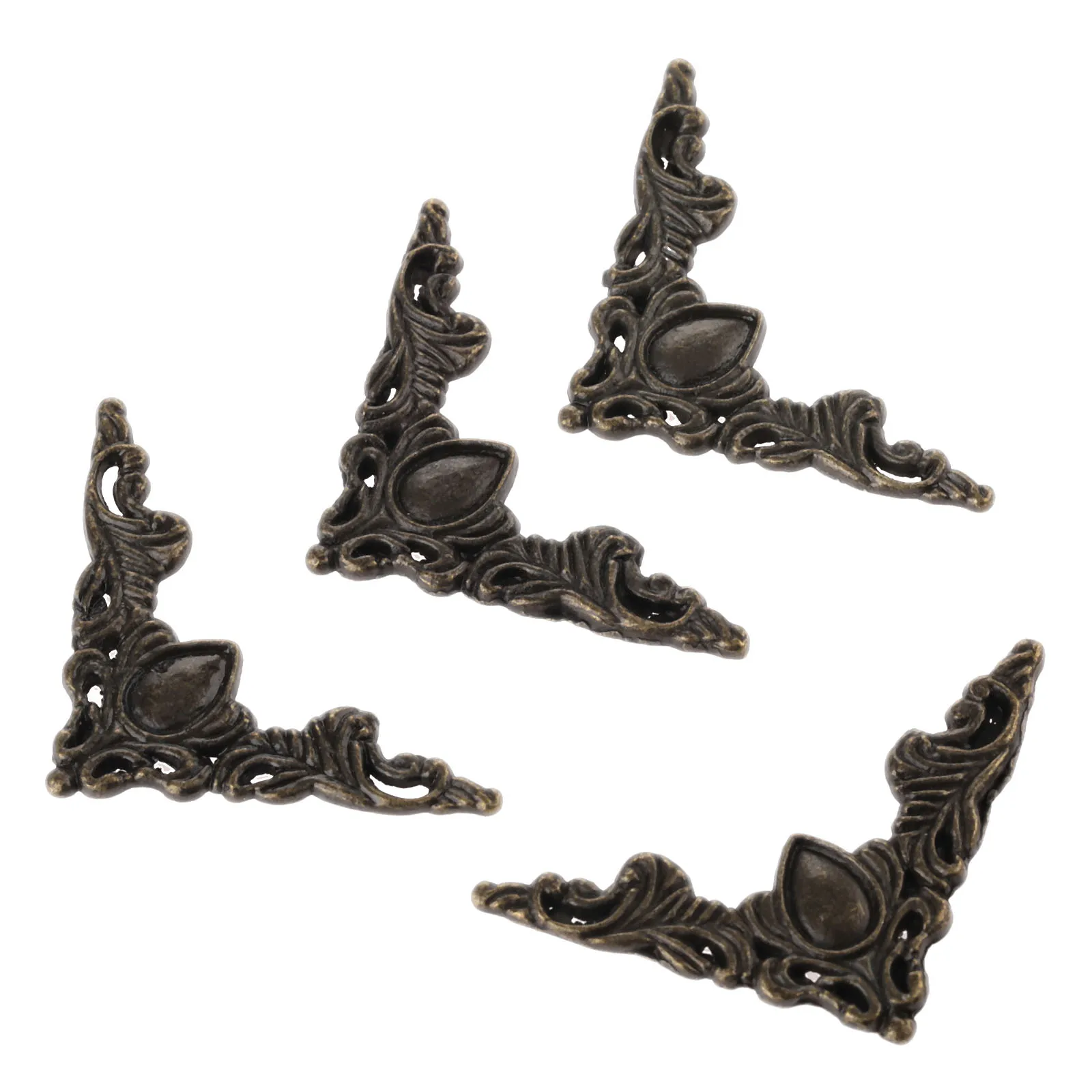 Мебельная фурнитура 4 шт. античный угловой кронштейн Подарочная коробка для