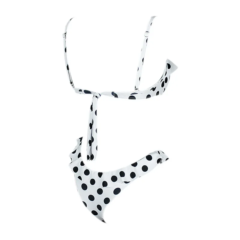 V-neck Ruffled Brazilian Bikini Sexy Swimsuit Swimwear Women Dots Striped Swimsuit Bikini Set Female Summer Beach Party New