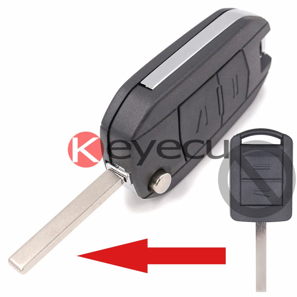 Брелок Keyecu 10 шт./лот Складной Корпус для ключей 2 кнопки Opel Corsa Agila Meriva Combo |