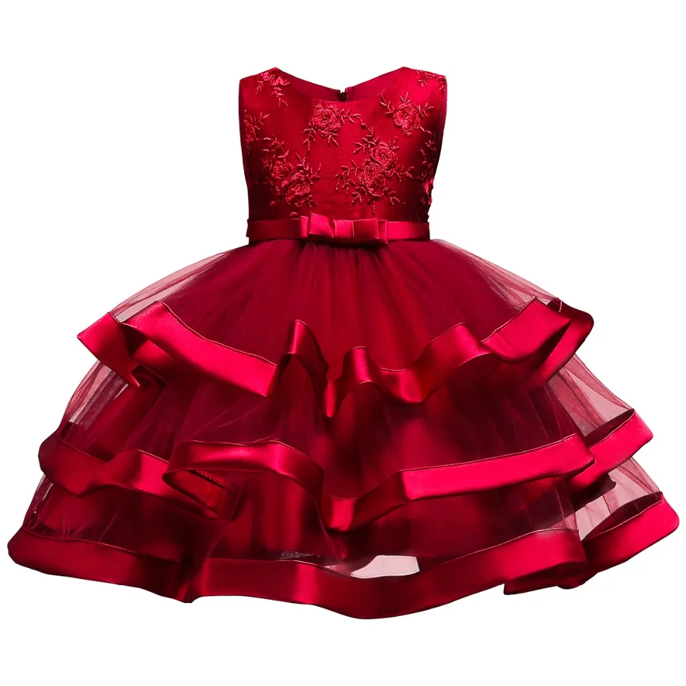 Fashion Flower Girls Wedding Bridesmaid Dresses for Kids Sleeveless Tulle Ball Gown Dress Birthday Princess Party | Детская одежда и