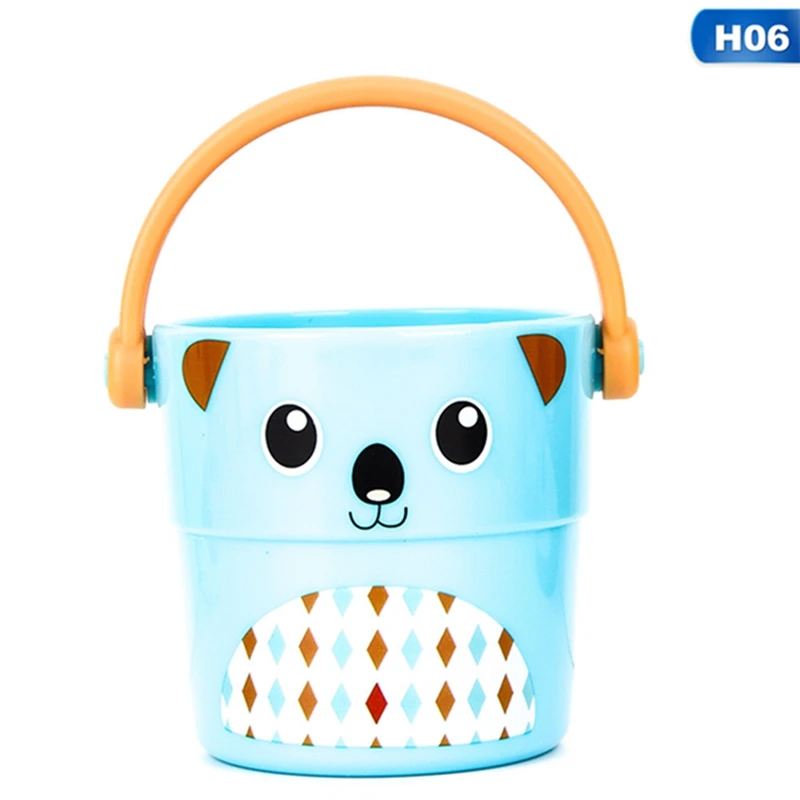 H06 Детские игрушки для душа и ванны для купания, ведро для купания, распылительный инструмент, милый поток, чашка, стиль, детский магнитный алфавит - Цвет: H06