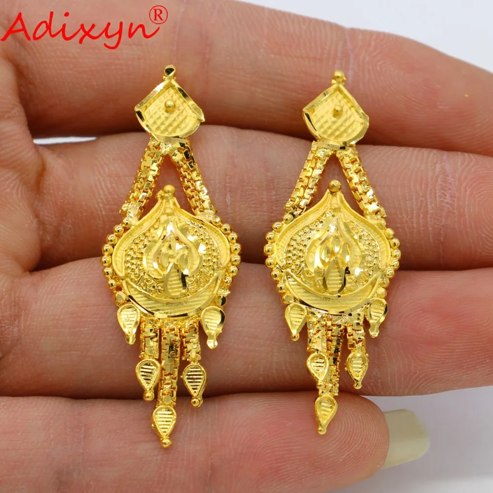 Adixyn Дубай ожерелье с кисточкой серьги набор ювелирных изделий для женщин/девочек