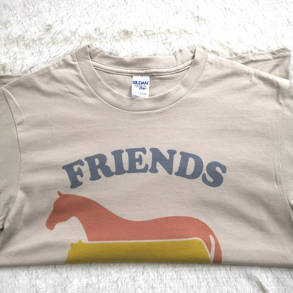 Футболка с надписью Friends Not Food Винтажная футболка подарок для веганов