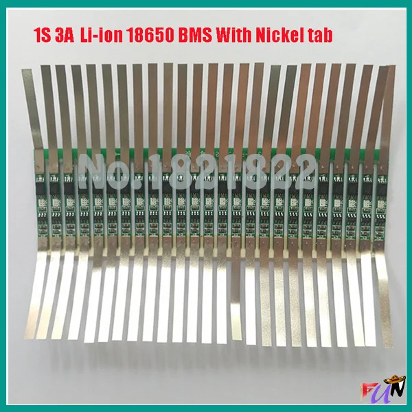 Защитная плата li ion BMS PCM для батарей 18650 4 шт./партия 1S 3 7 В а с никелевым