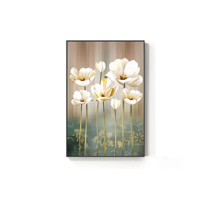 Retro flower B Ретро картина с белыми цветами, винтажный плакат, печать, современный растительный декор, скандинавские настенные художественные картины для гостиной, таблоо, салон - Цвет: Retro flower B