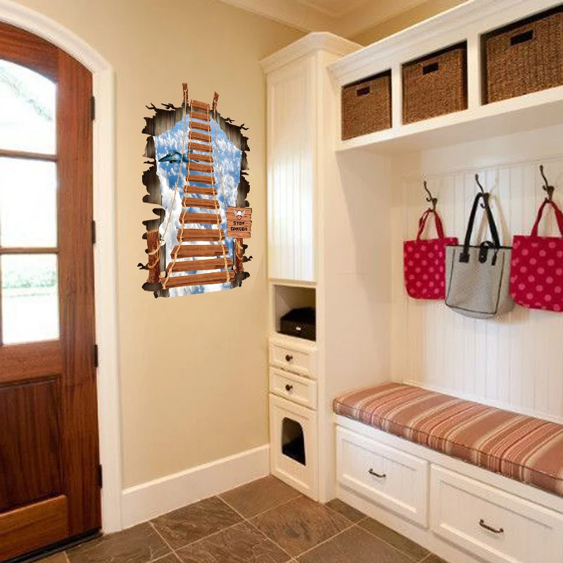 3D Небесно мост наклейки на стену домашний Декор Гостиная двери и стены мебель для