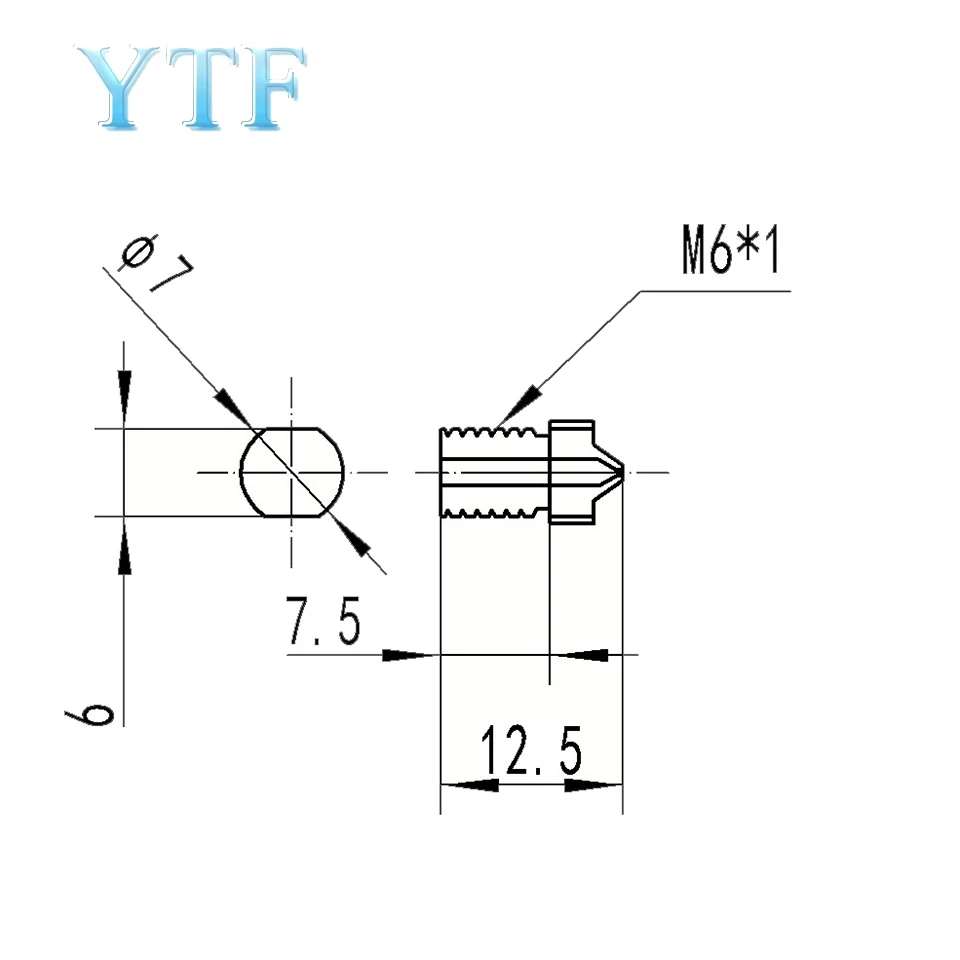 E3D V6 & V5 титановый сплав TC4 насадка j головка экструдер 0 3/0 4/0 6/0 8/1 0/1 2/1 5 мм для 1 75