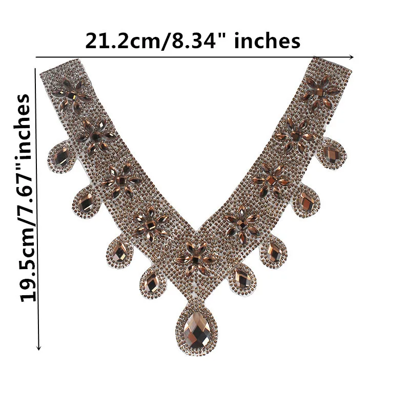 10 шт. вырез воротник дизайн исправление горный хрусталь мотив кристалл железо на