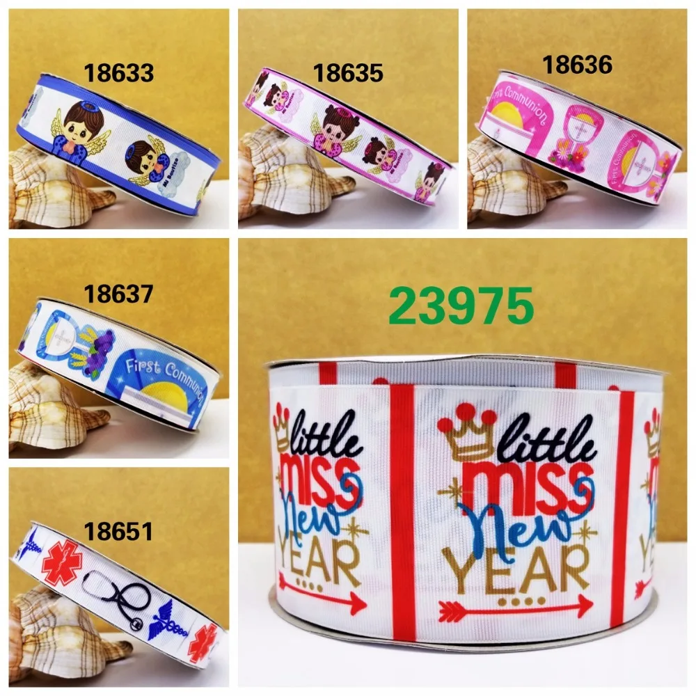Бесплатная доставка 50 ярдов мультфильм Хэллоуин печатных grosgrain ленты 23975|Ленты